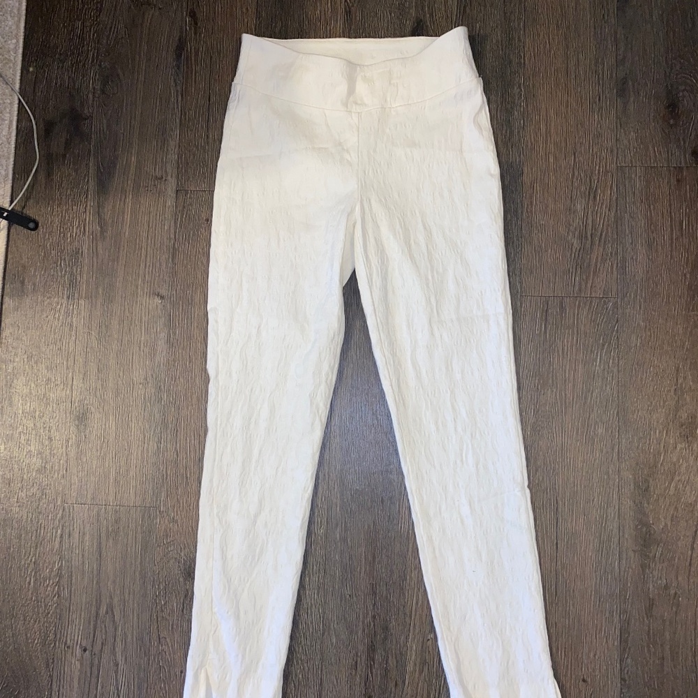 Jules & Leopold size XS ladies cream textured pull on pants